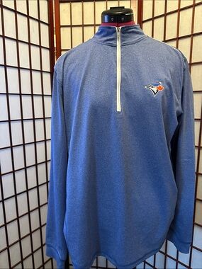 Men's Heather Blue Quarter-Zip Pullover